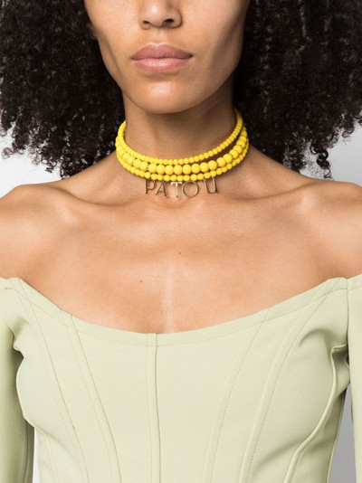 PATOU Pop Pearls logo-cham necklace outlook
