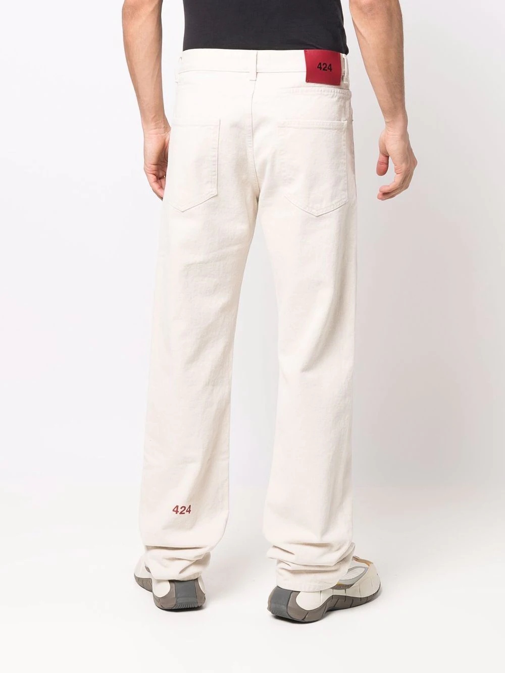 baggy logo-patch trousers - 4