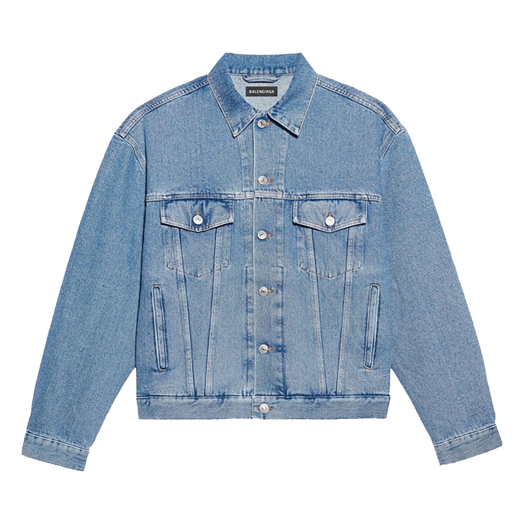 Balenciaga Languages Denim Jacket 'Stone Wash Indigo' - 1