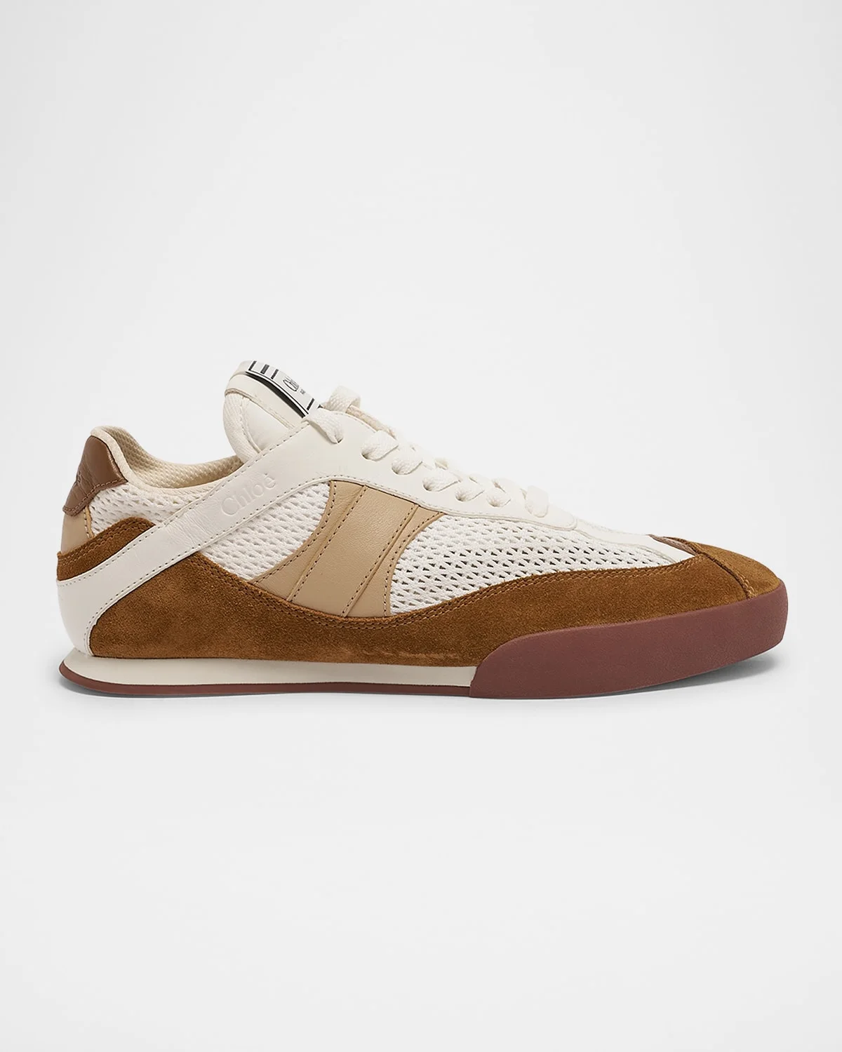 Kick Mesh and Leather Low-Top Sneakers - 1