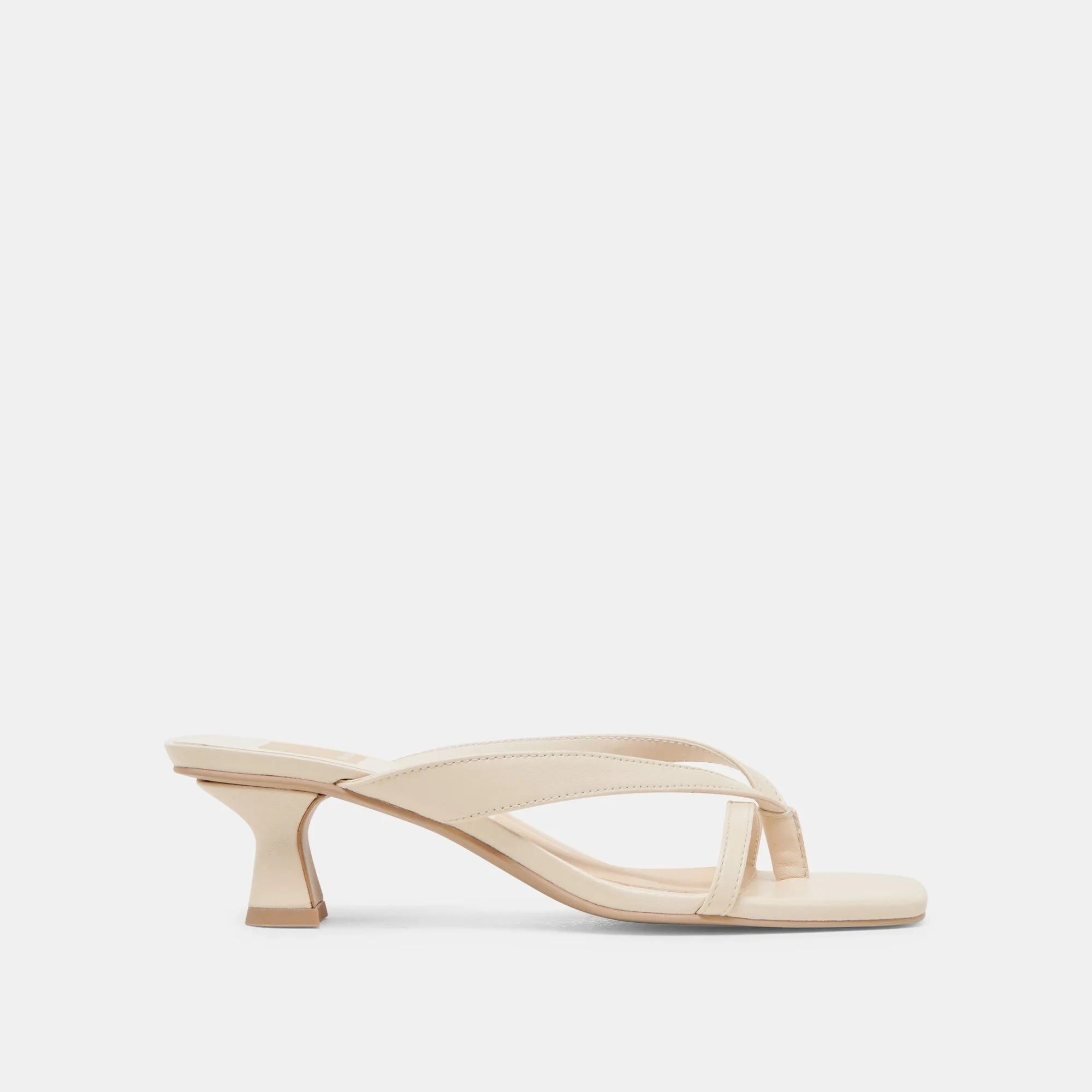 BREVEL HEELS BONE LEATHER - 1