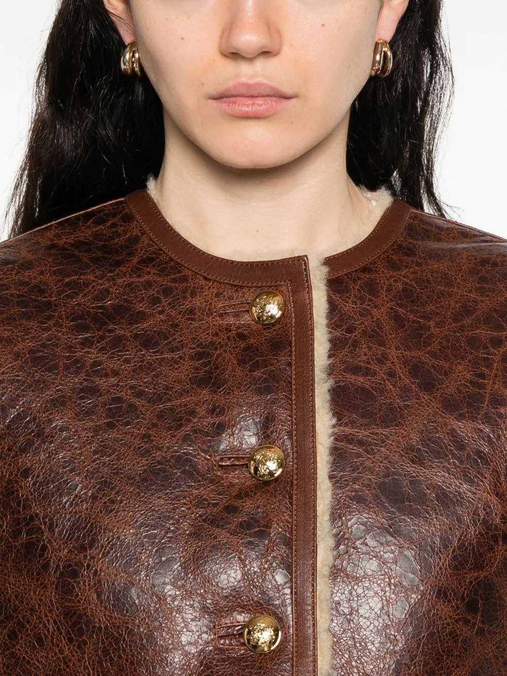 Zanie button leather jacket - 5