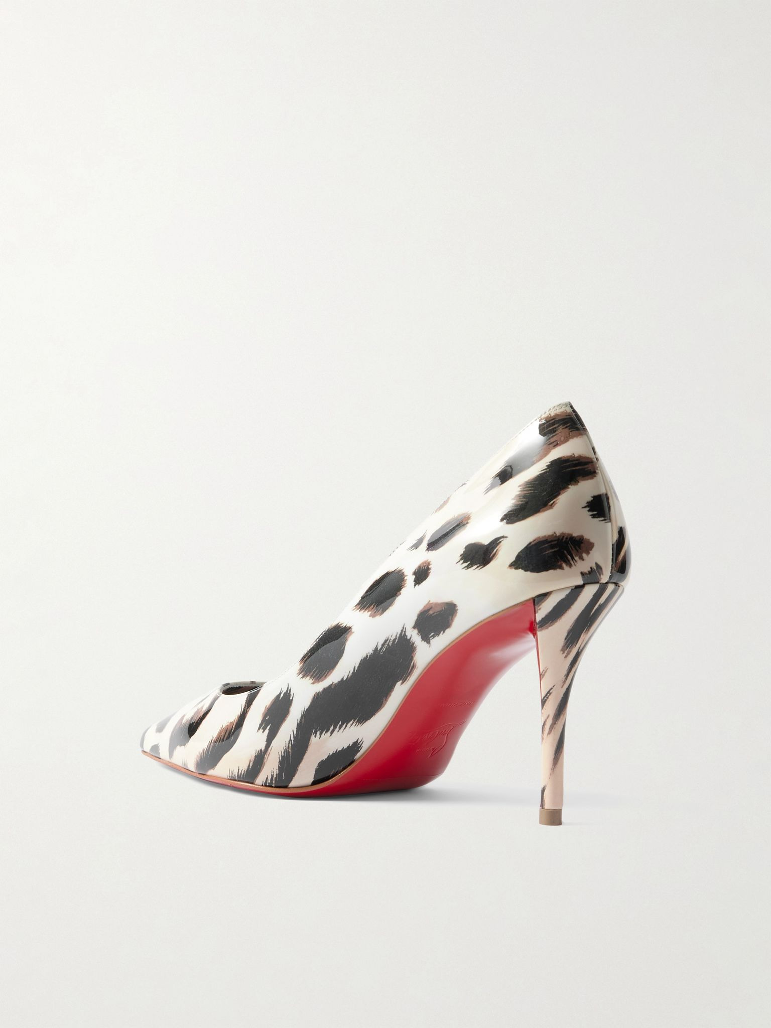 Miss Z Gigi 80 leopard-print patent-leather point-toe pumps Leopard print - 3