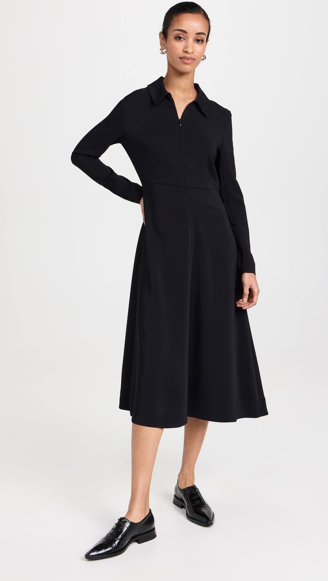 Long Sleeve Shirt Dress - 6
