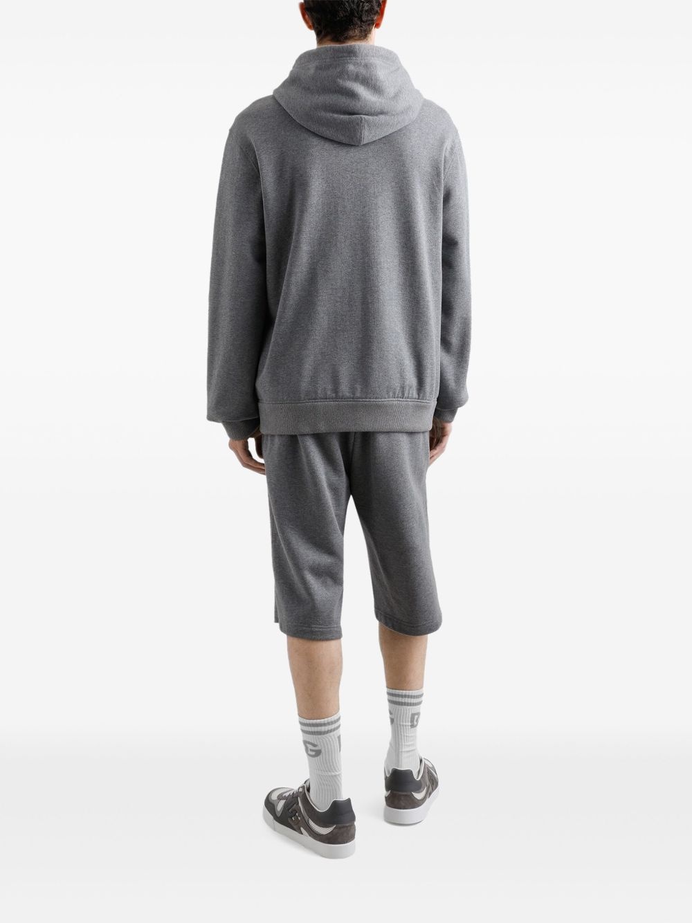 zip-up cotton hoodie - 3