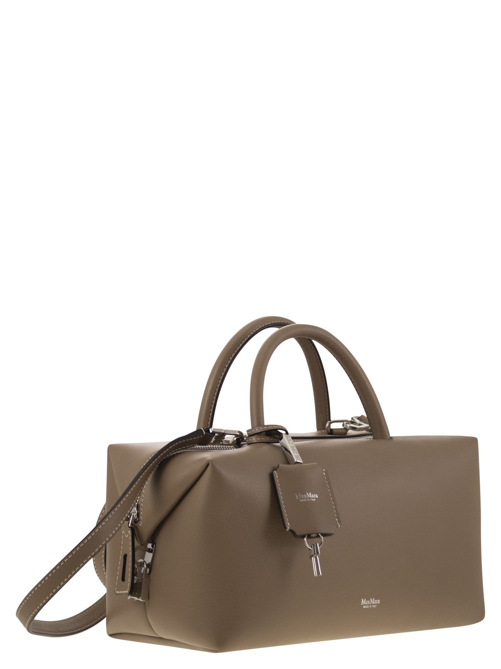 Maxmara Women Holdallm - Medium Satchel In Natural Leather - 4