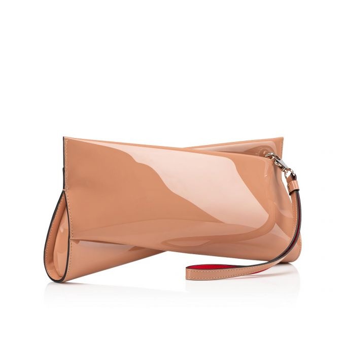 Christian Louboutin Loubi Twist Patent Zip Clutch Bag - Bergdorf Goodman