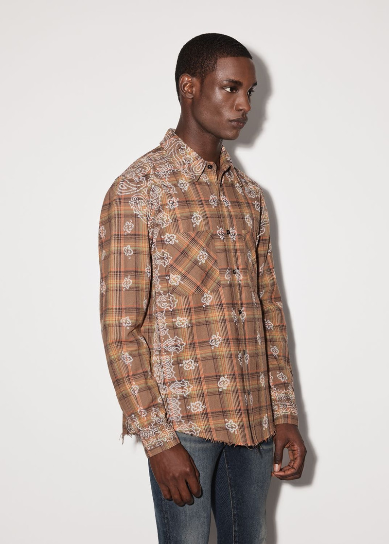 AMIRI BLEACH 바나 PLAID outlook