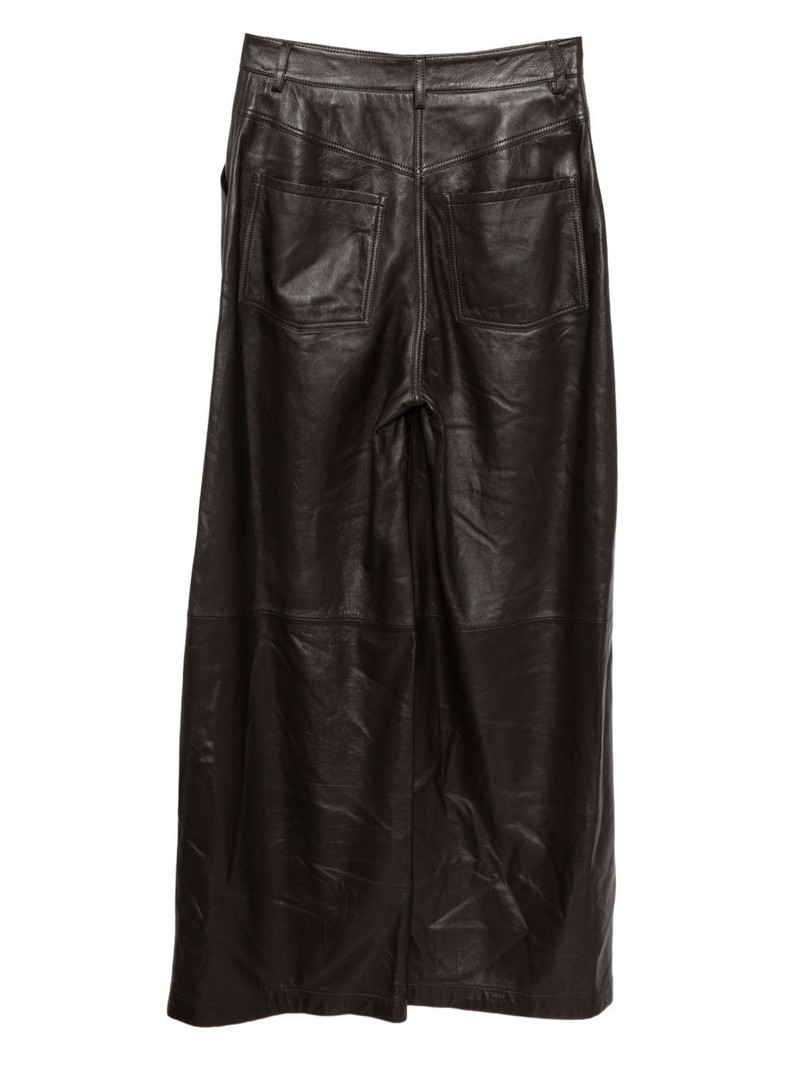 Yves Salomon lamb leather straight-leg trousers outlook