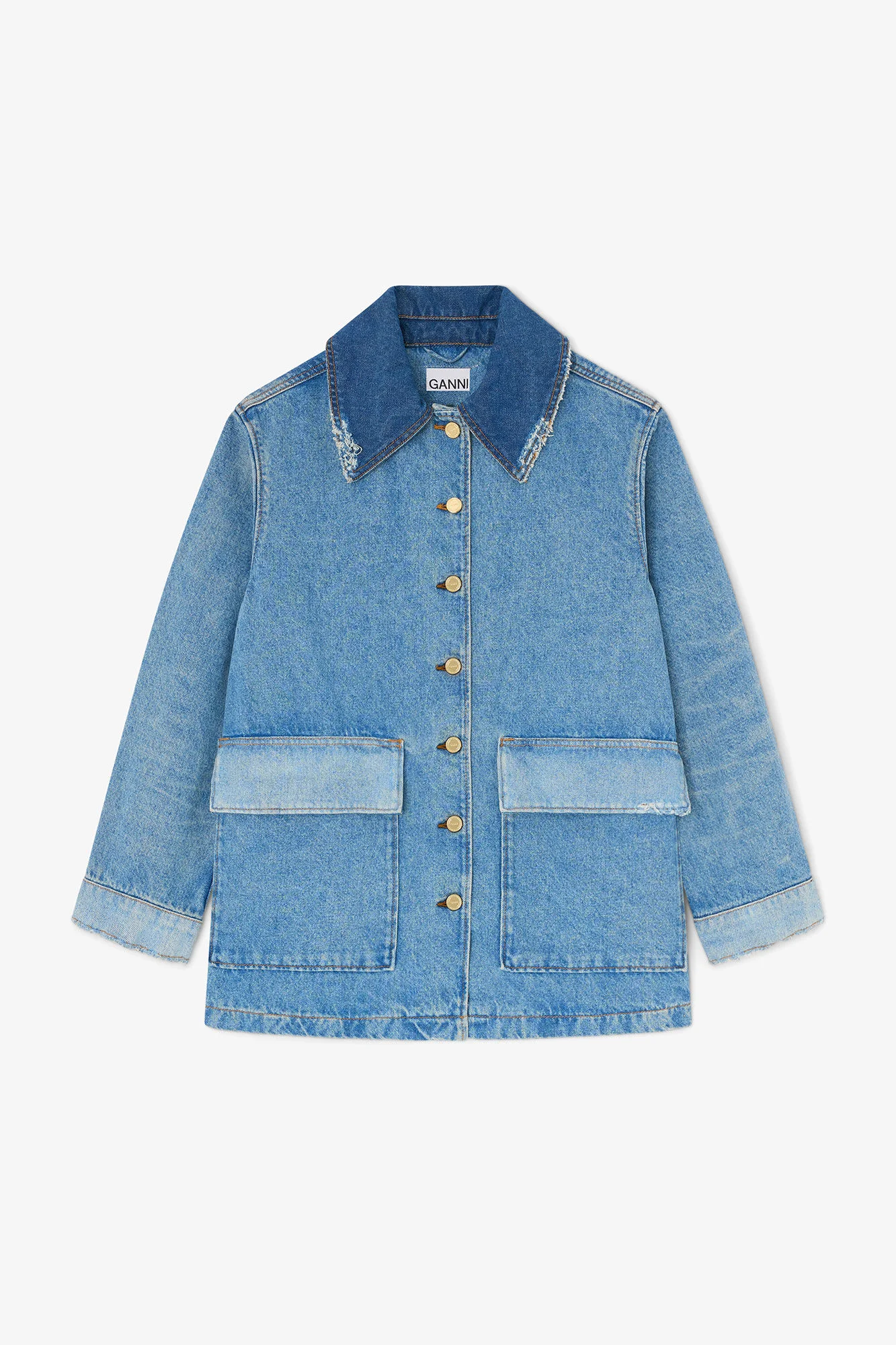 JACKET IN PATCHWORK DENIM - 1