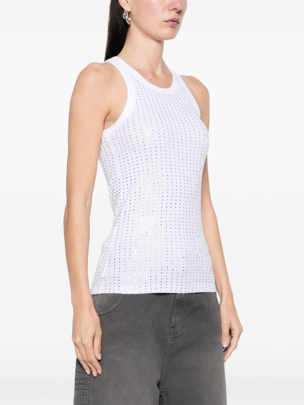 Strass embellished tank top - 2