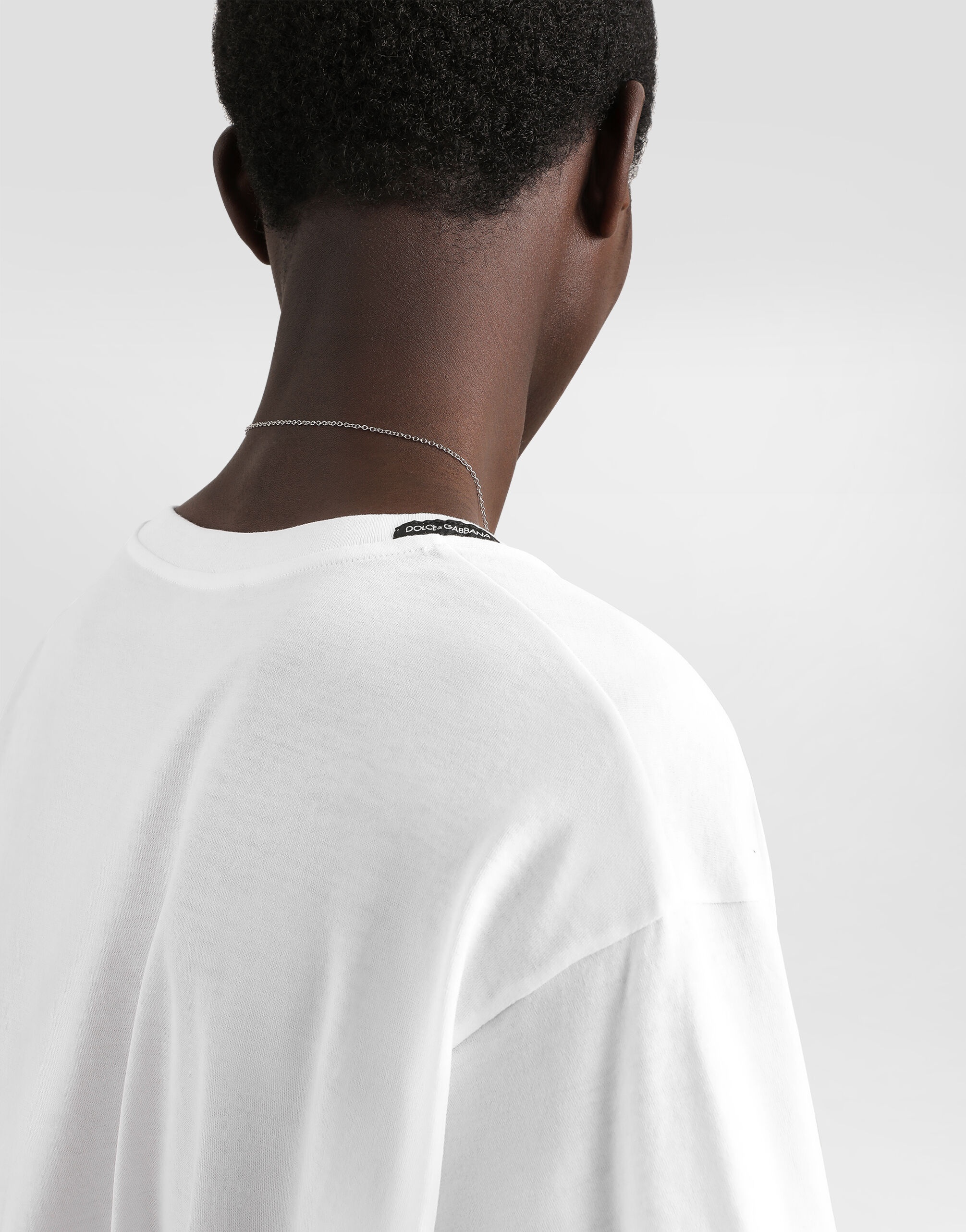 Cotton V-neck T-shirt - 5