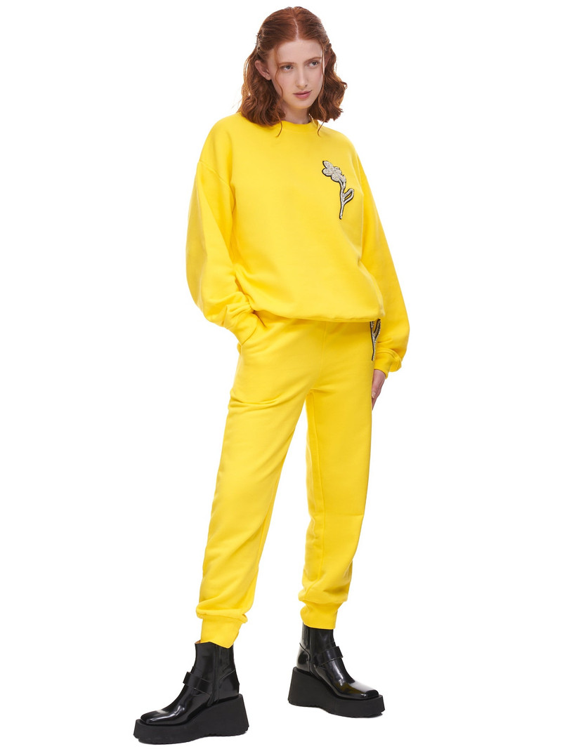 David Koma Pocket Flower Applique Sweatpants outlook