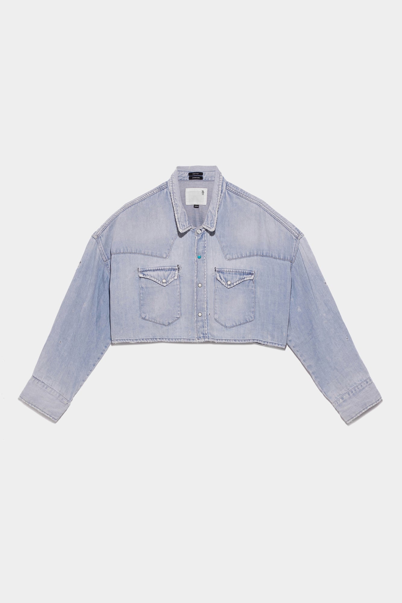 Oversized Cropped Cowboy Shirt - Sullivan | R13 Denim Official Site - 4