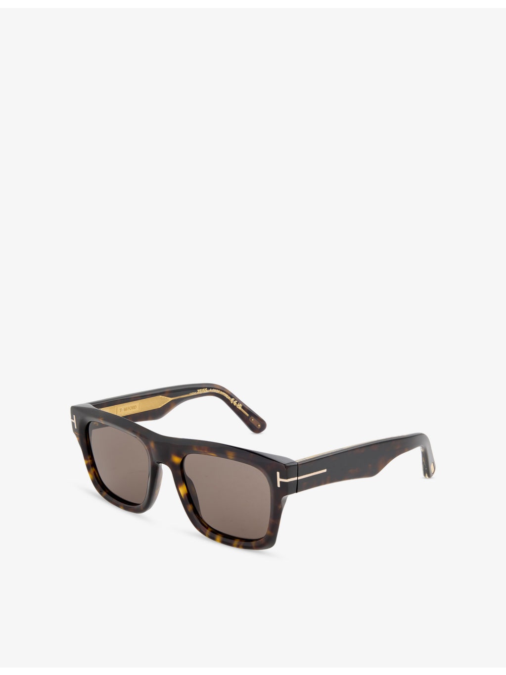 TF1284 52N Marlon Square-Frame Tortoiseshell Acetate Sunglasses - 2