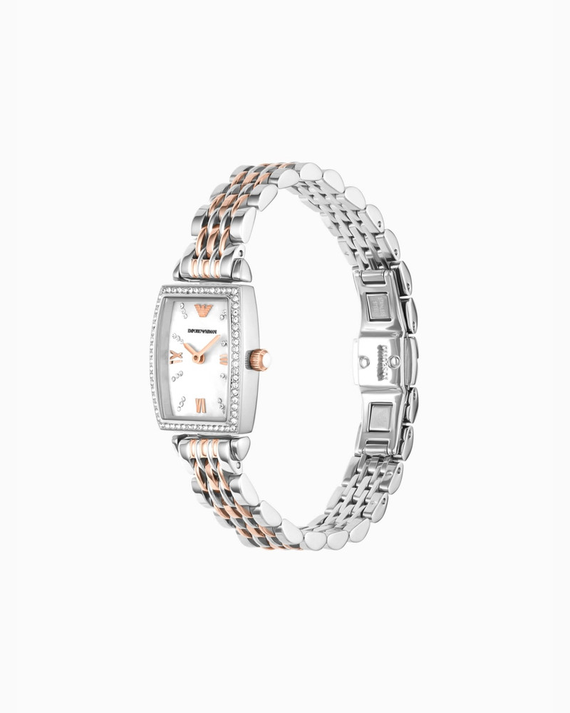 EMPORIO ARMANI TWO-HAND TWO-TONE STAINLESS STEEL WATCH outlook
