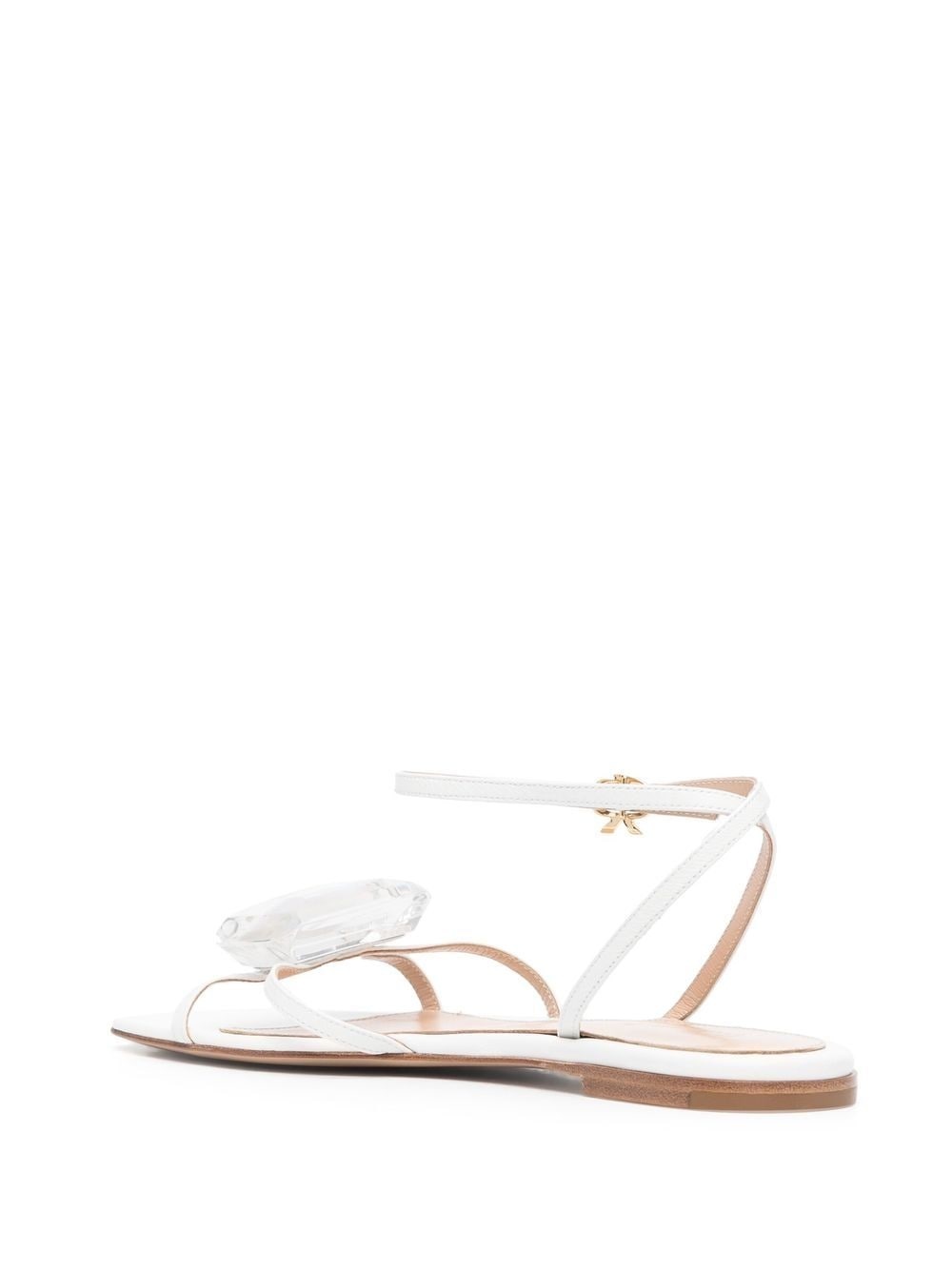 flat crystal strappy sandals - 3