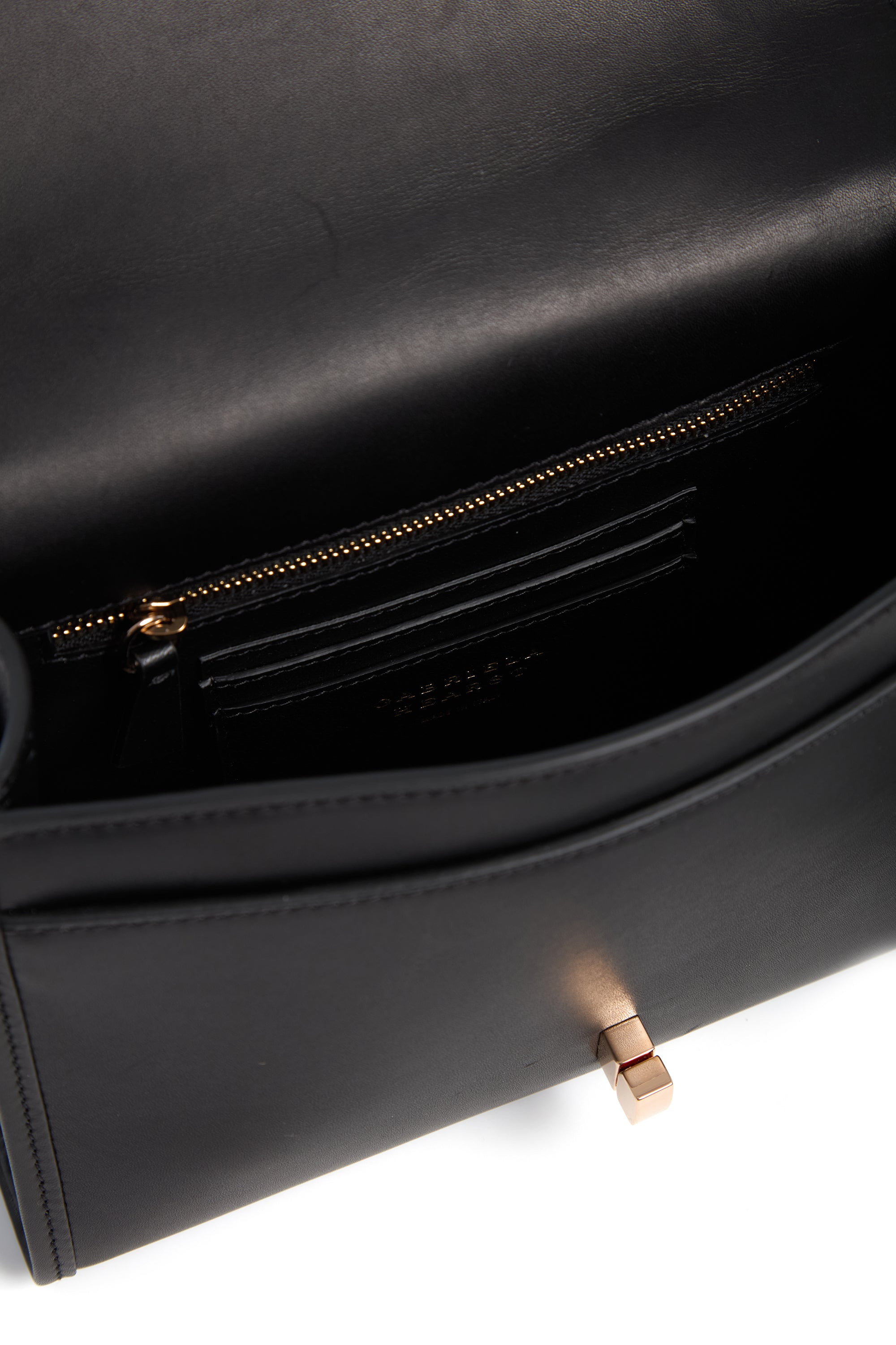 Small Leonora Flap Bag in Black Leather - 3