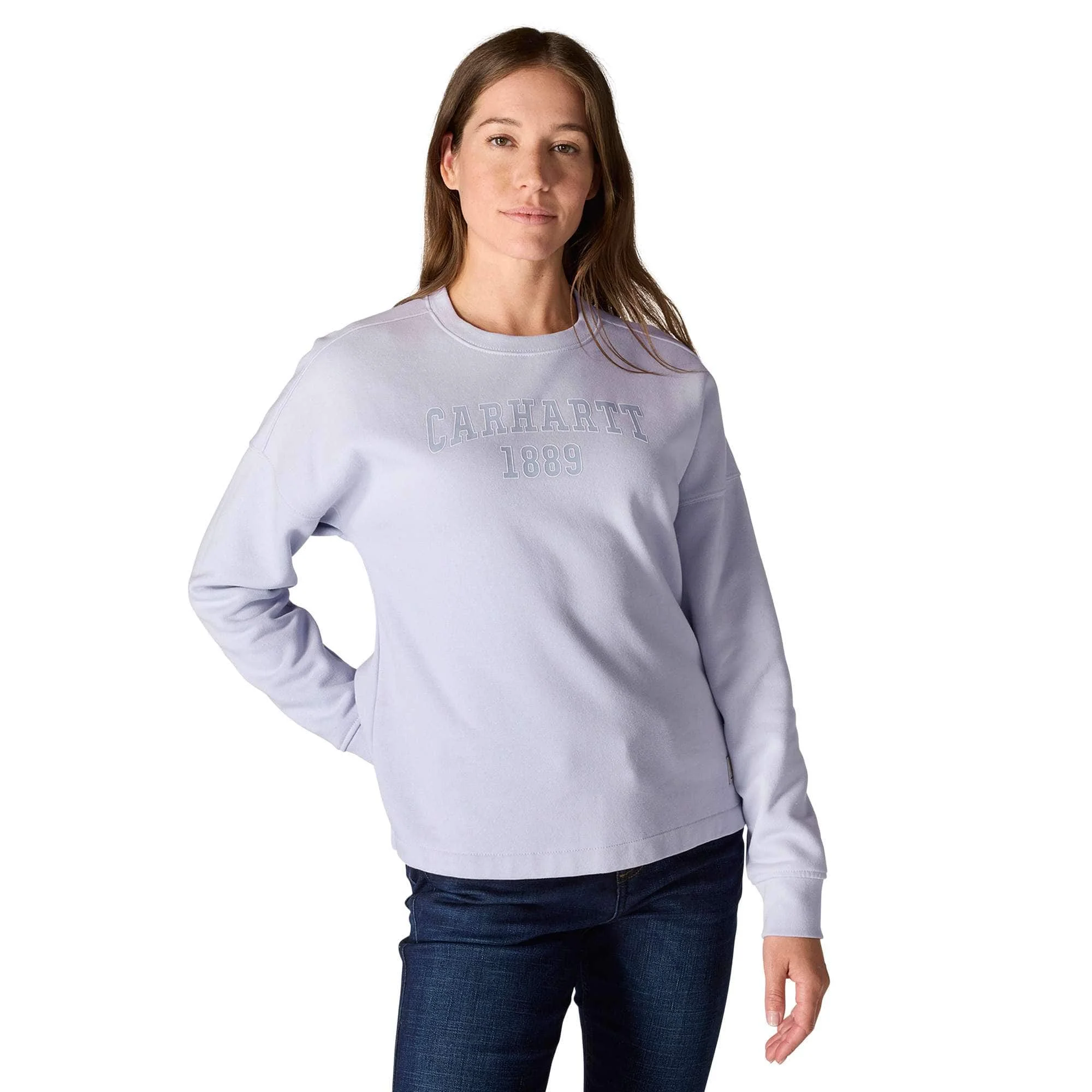 Women's Loose Fit Midweight Carhartt Graphic Sweatshirt - 1