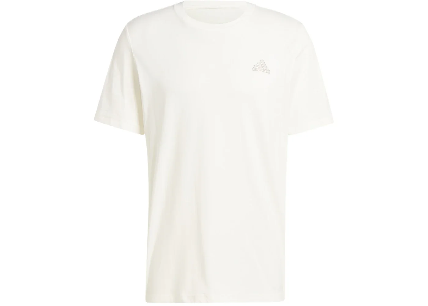 adidas Essentials Single Jersey Embroidered Small Logo T-Shirt Off White - 1