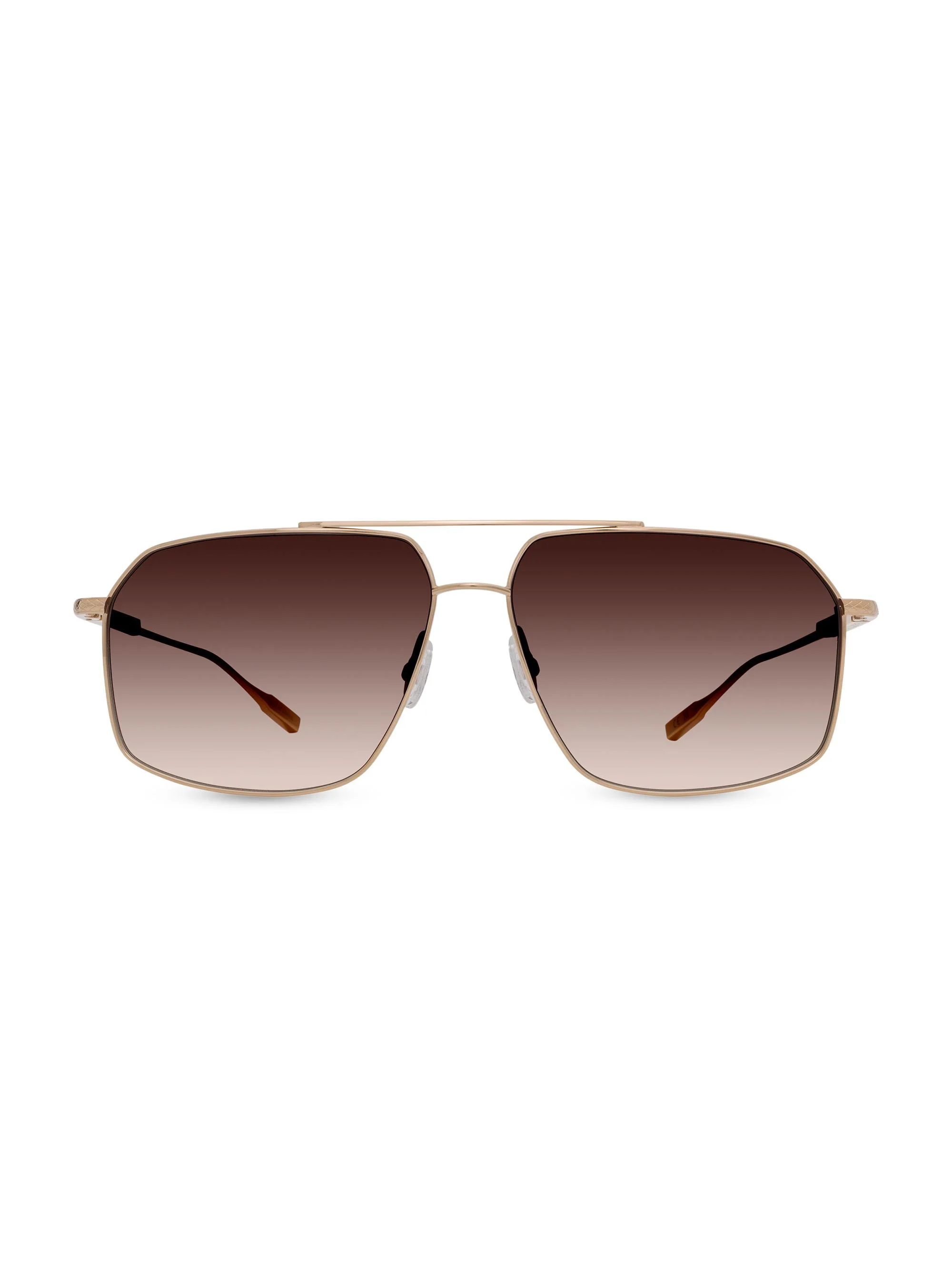 Women's Renzo 60MM Pilot Sunglasses - Gold Smokey Topaz - 1