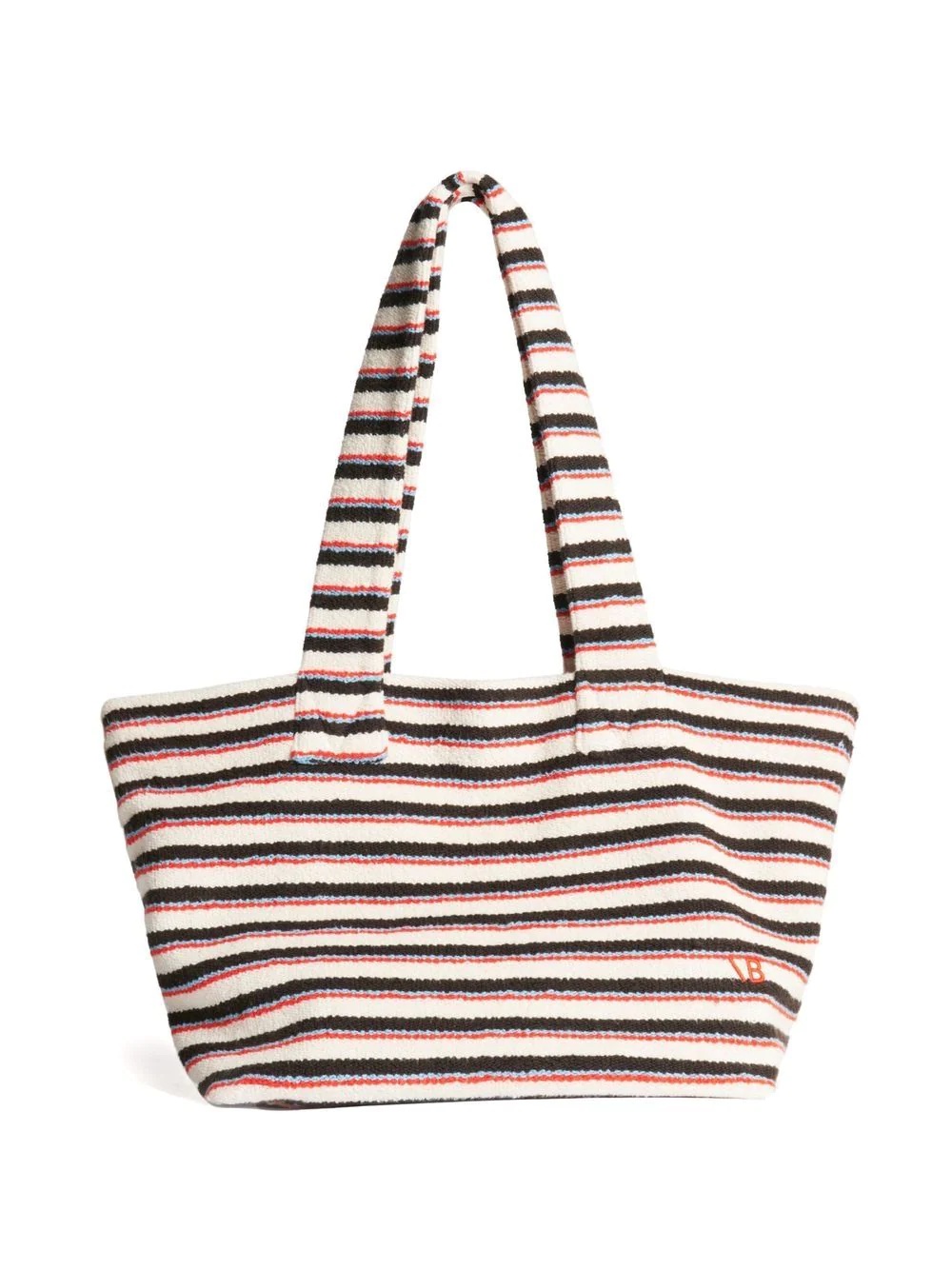 stripe-detail beach bag - 1