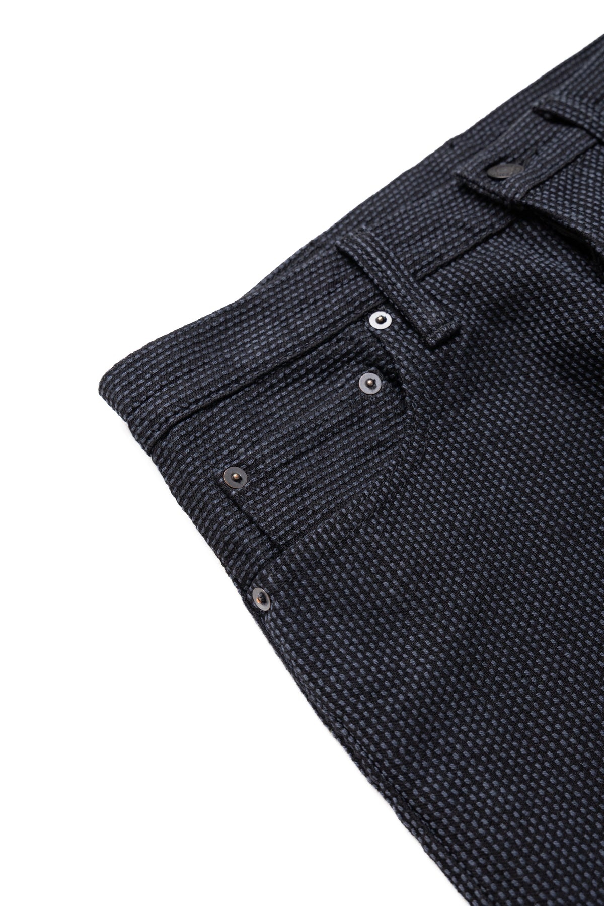 1170-2-BK Sashiko 5P Pants Relax Tapered - Grey x Black - 9