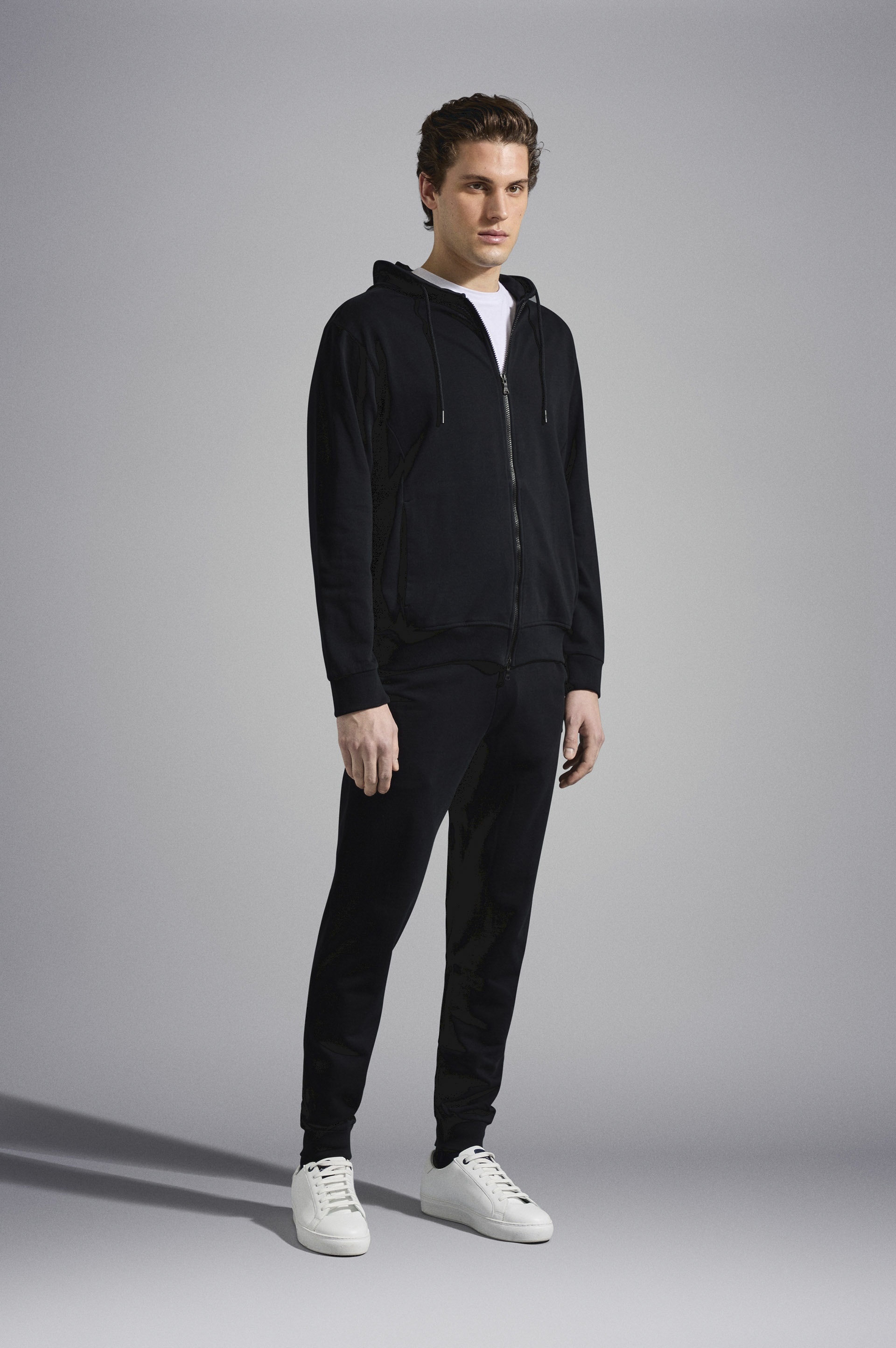 COTTON FULL ZIP TRACKSUIT WITH ICONIC BADGE - 6