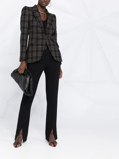 Alexander McQueen check-print fitted blazer outlook