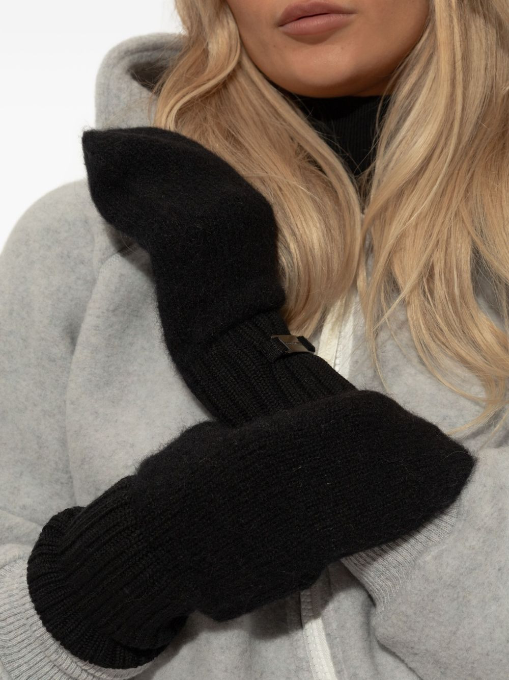 ribbed-cuff alpaca-wool gloves - 5