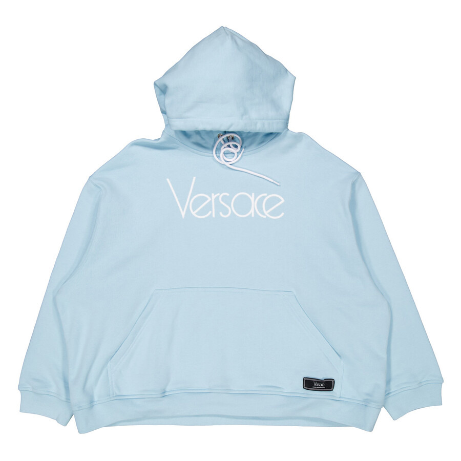 Versace Logo-Embroidered Drawstring Hoodie - 5