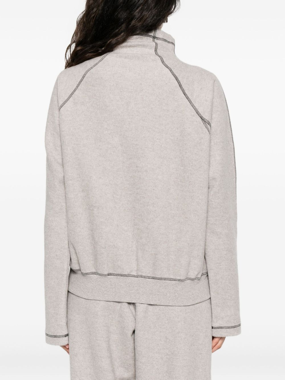 contrast-stitch sweatshirt - 4