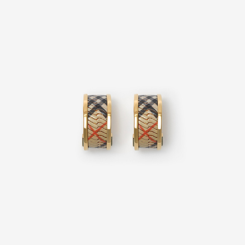 Check Print Hoop Earrings 1