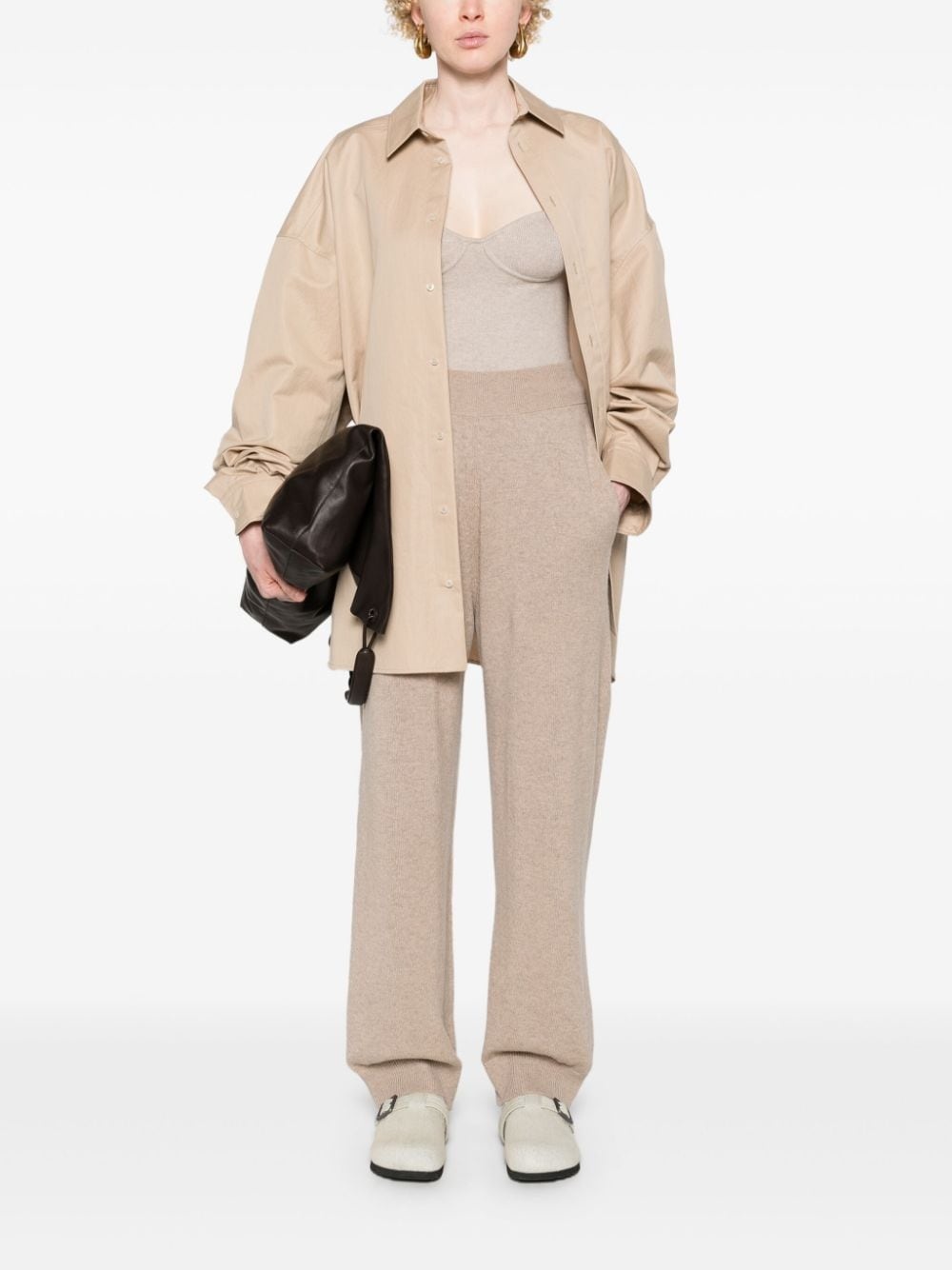 regenerated-cashmere track pants - 2