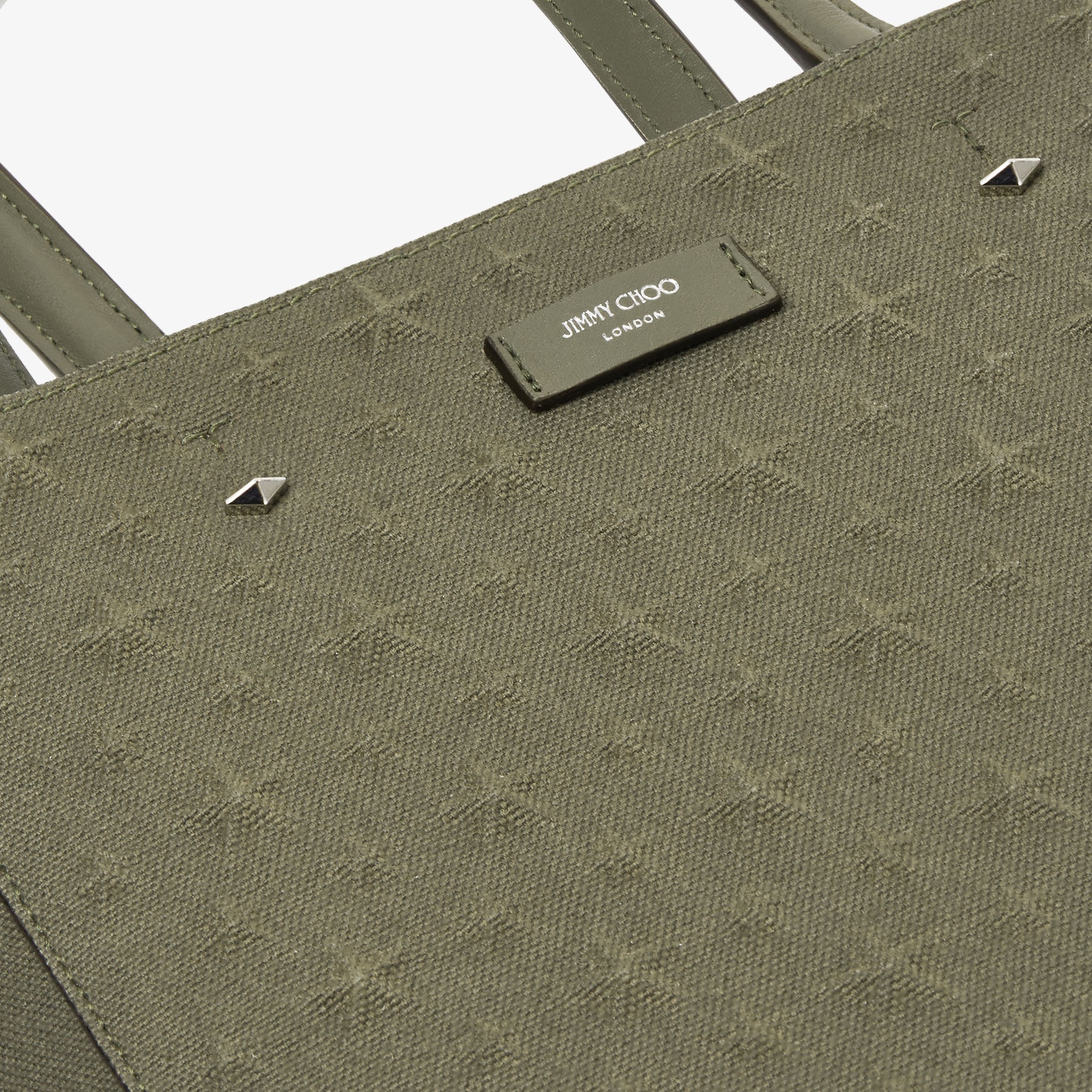 Lenny North-South M-M
Green Embossed Canvas Tote Bag - 3