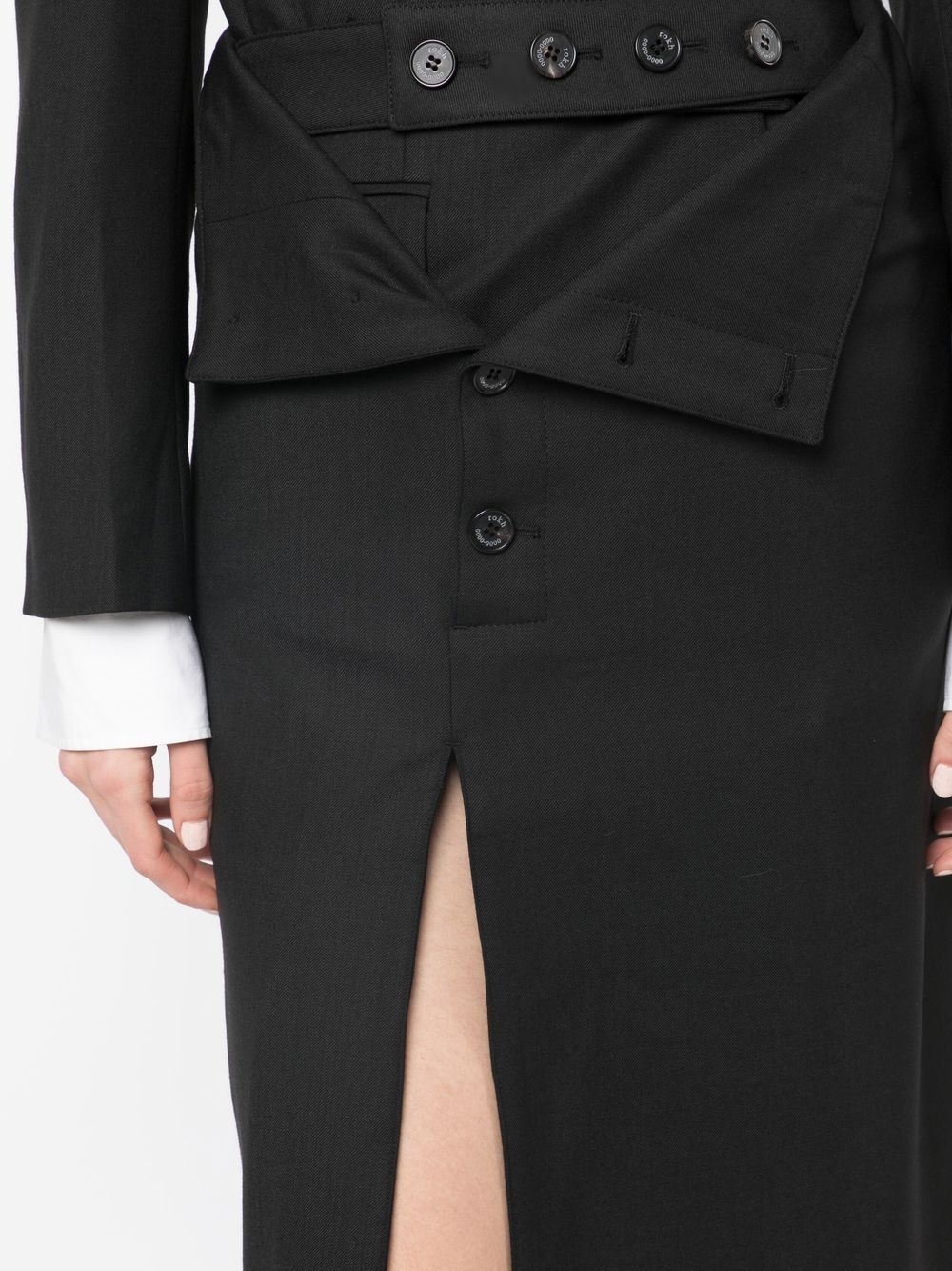 button-detail midi skirt - 5