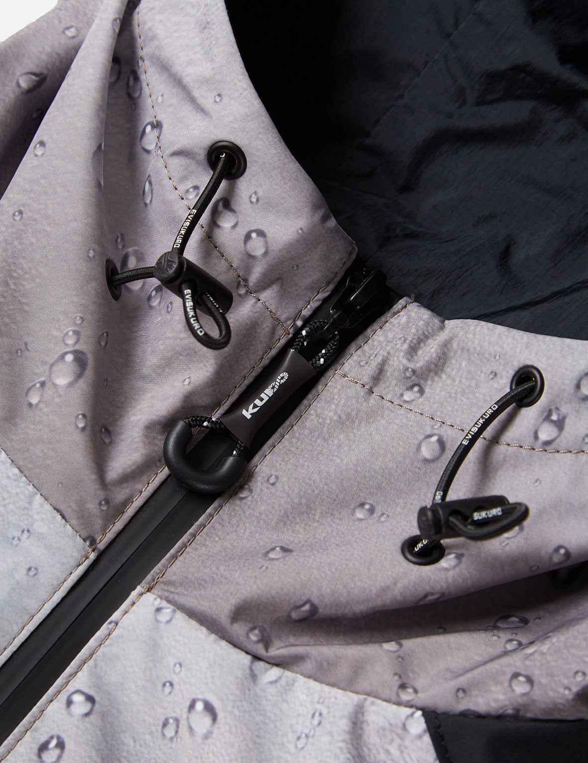 3D Raindrop Print Trail Windbreaker Jacket - 12