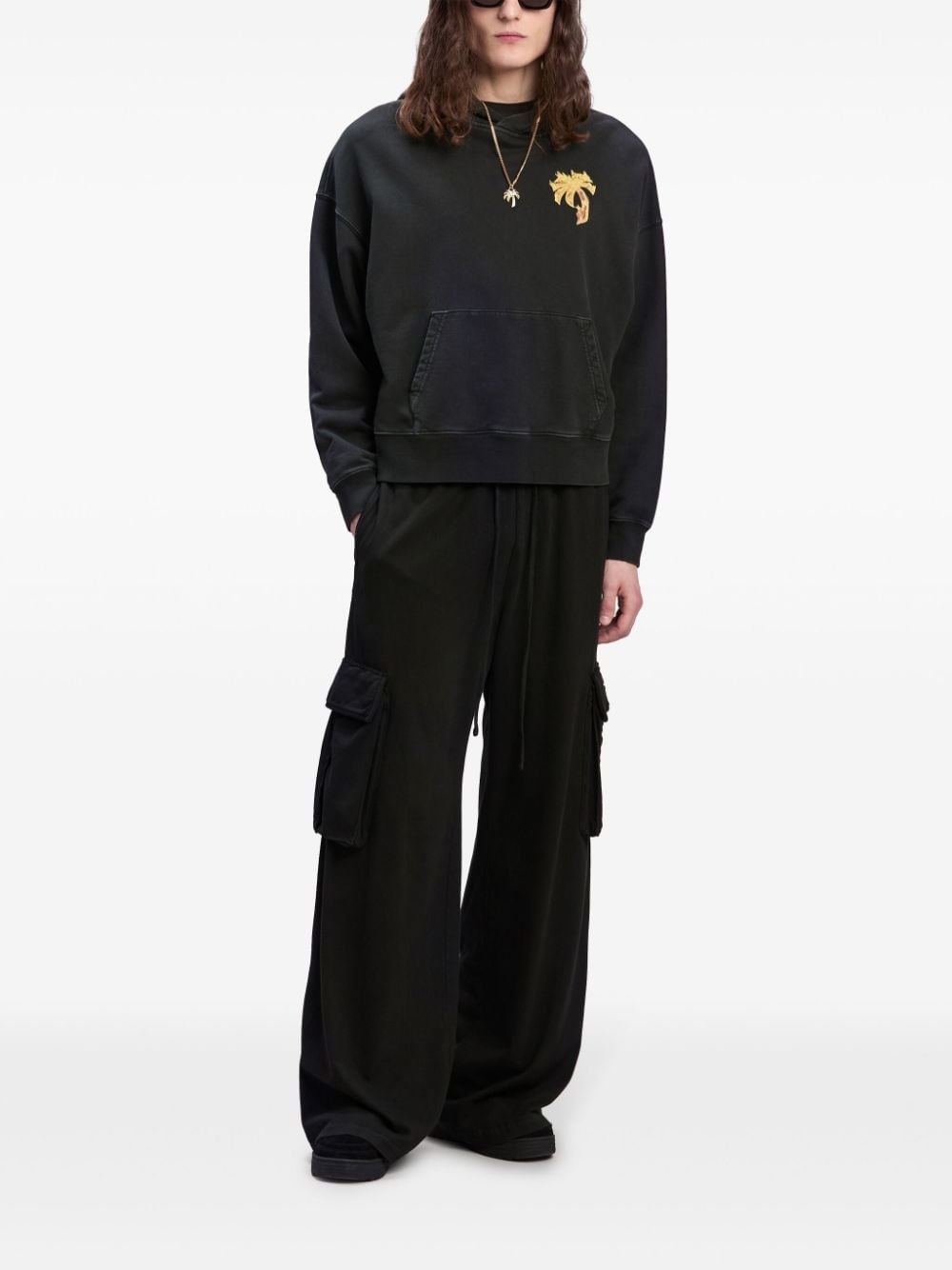 Burning Palm cotton hoodie - 2