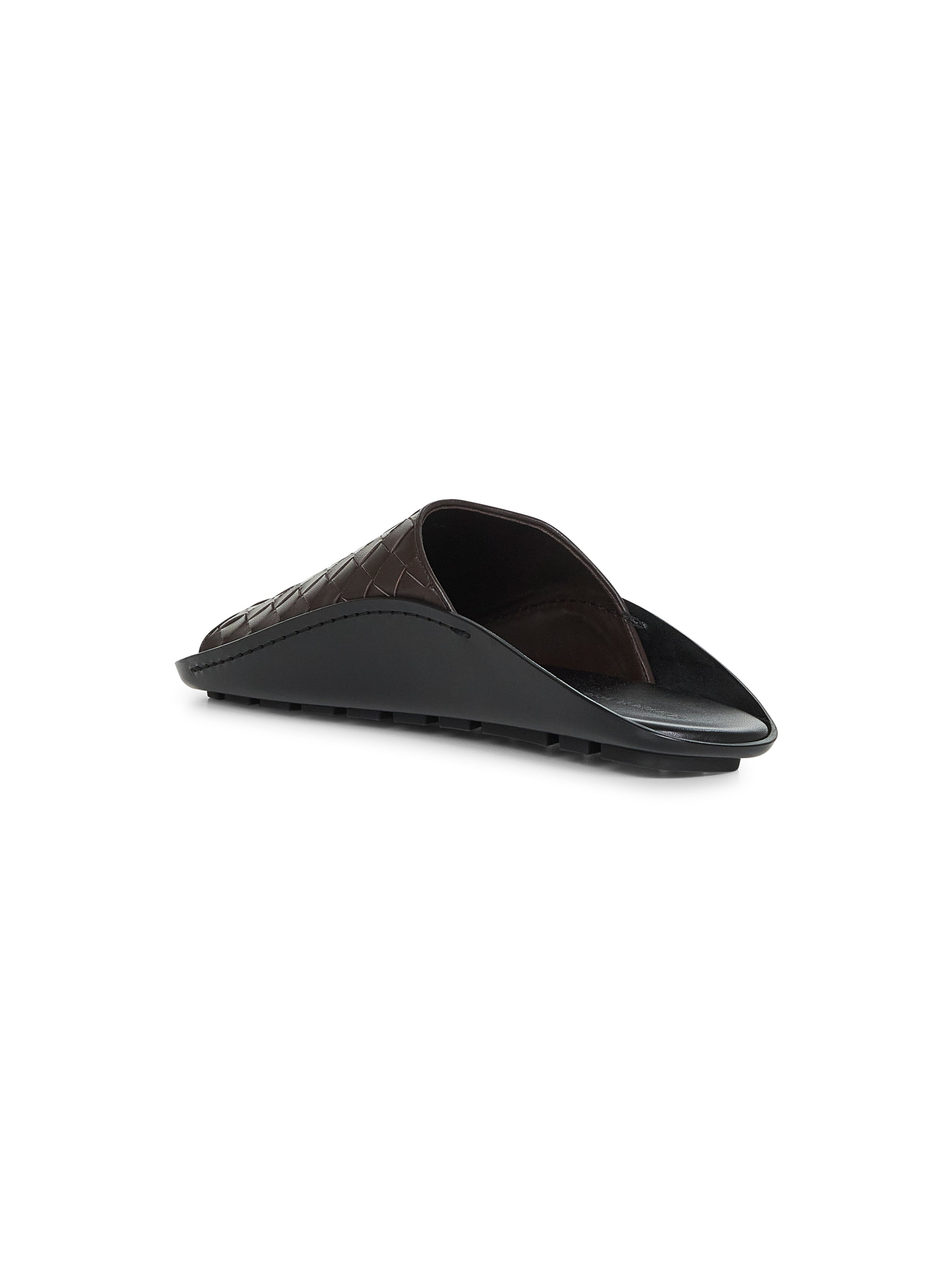 Bottega Veneta Men Brown Intrecciato Leather Wave Mule - 3