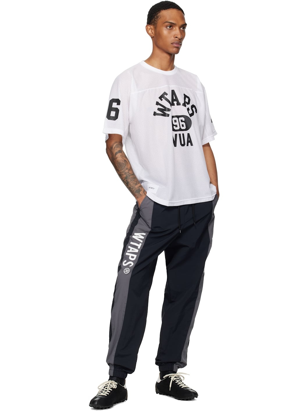 Black & Gray Deli Track Pants - 4