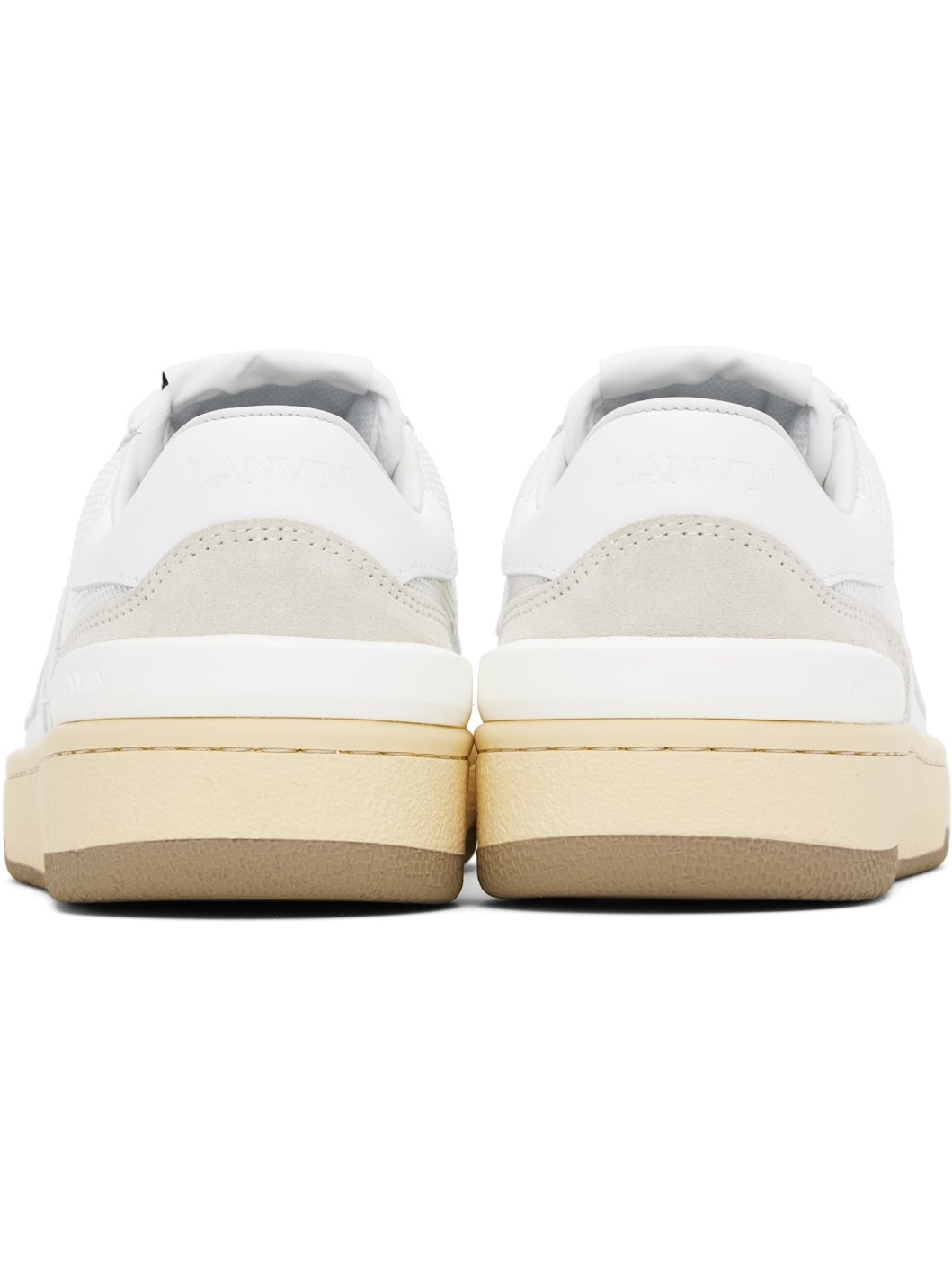 White & Gray Clay Low Top Sneakers - 2