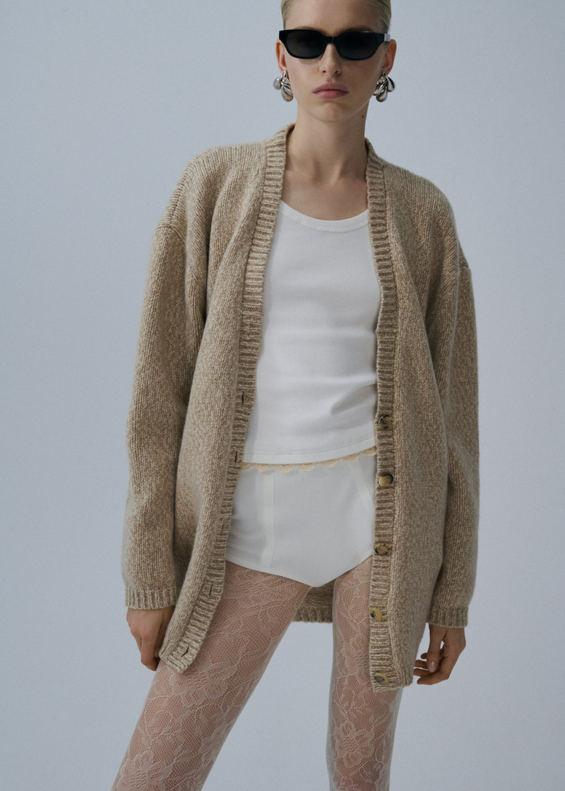 MAGDA BUTRYM Lace-detail underwear shorts in white outlook