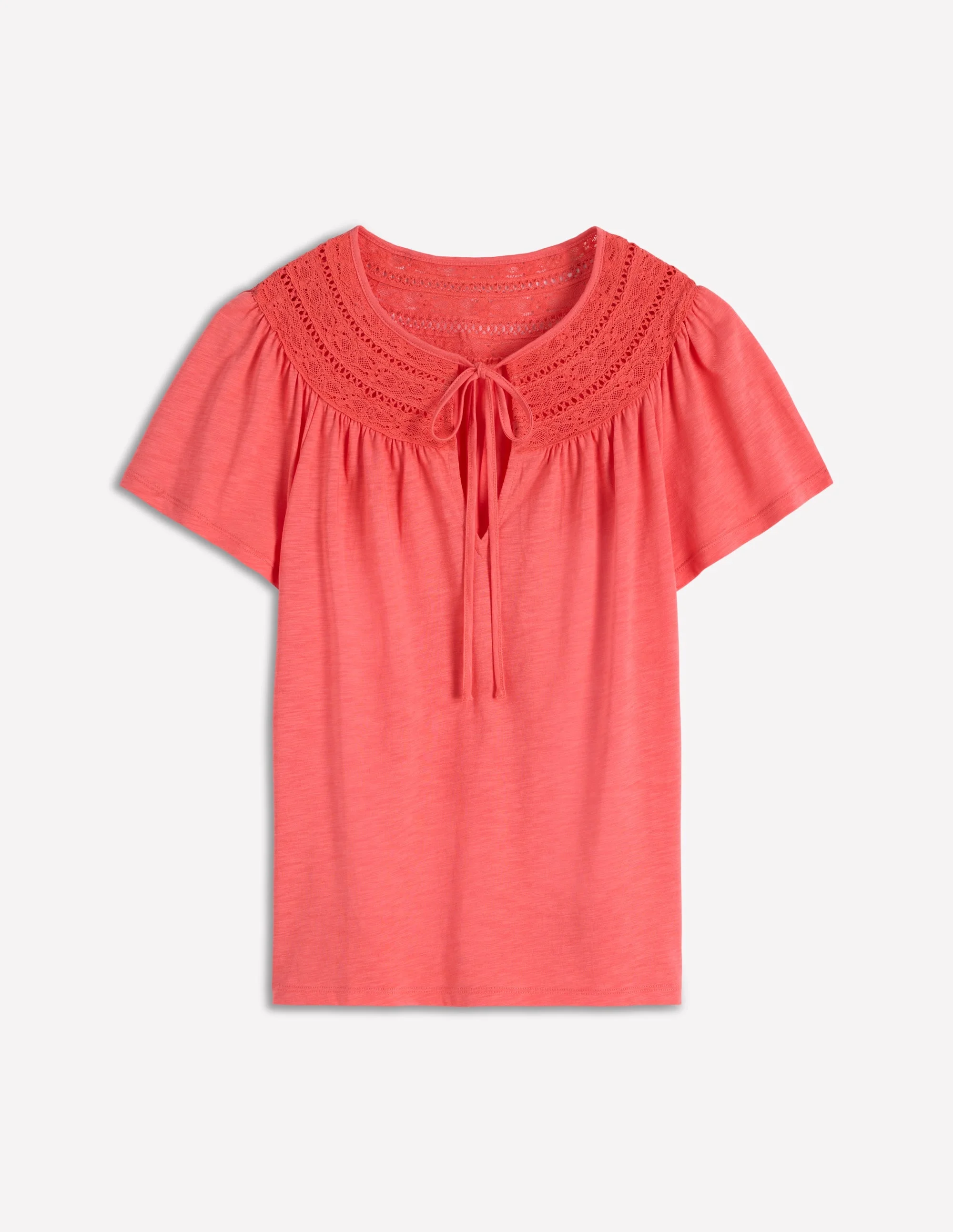 Edi Trim Detail T-shirt-Porcelain Rose - 1