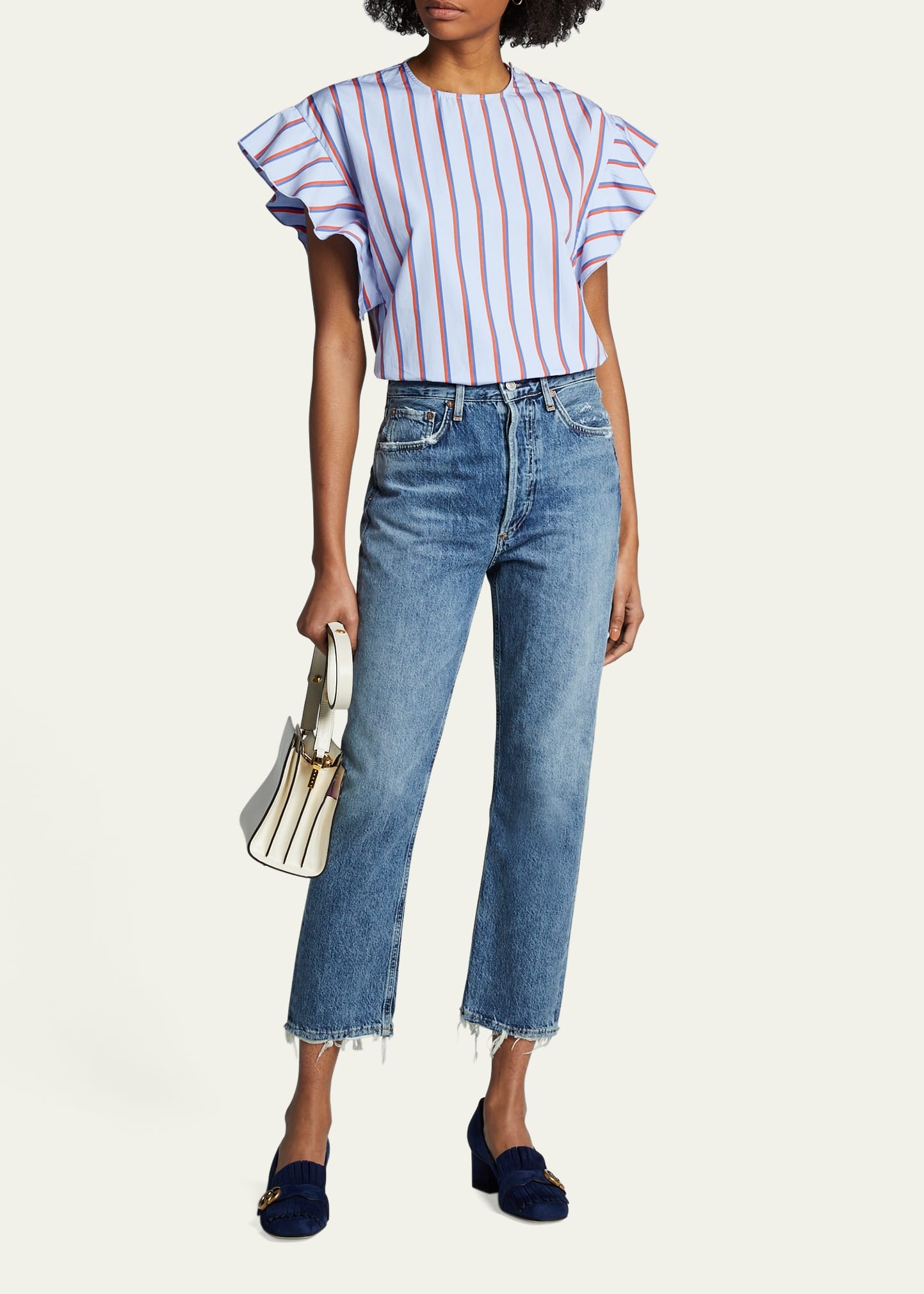 Riley High-Rise Straight Crop Jeans - 2