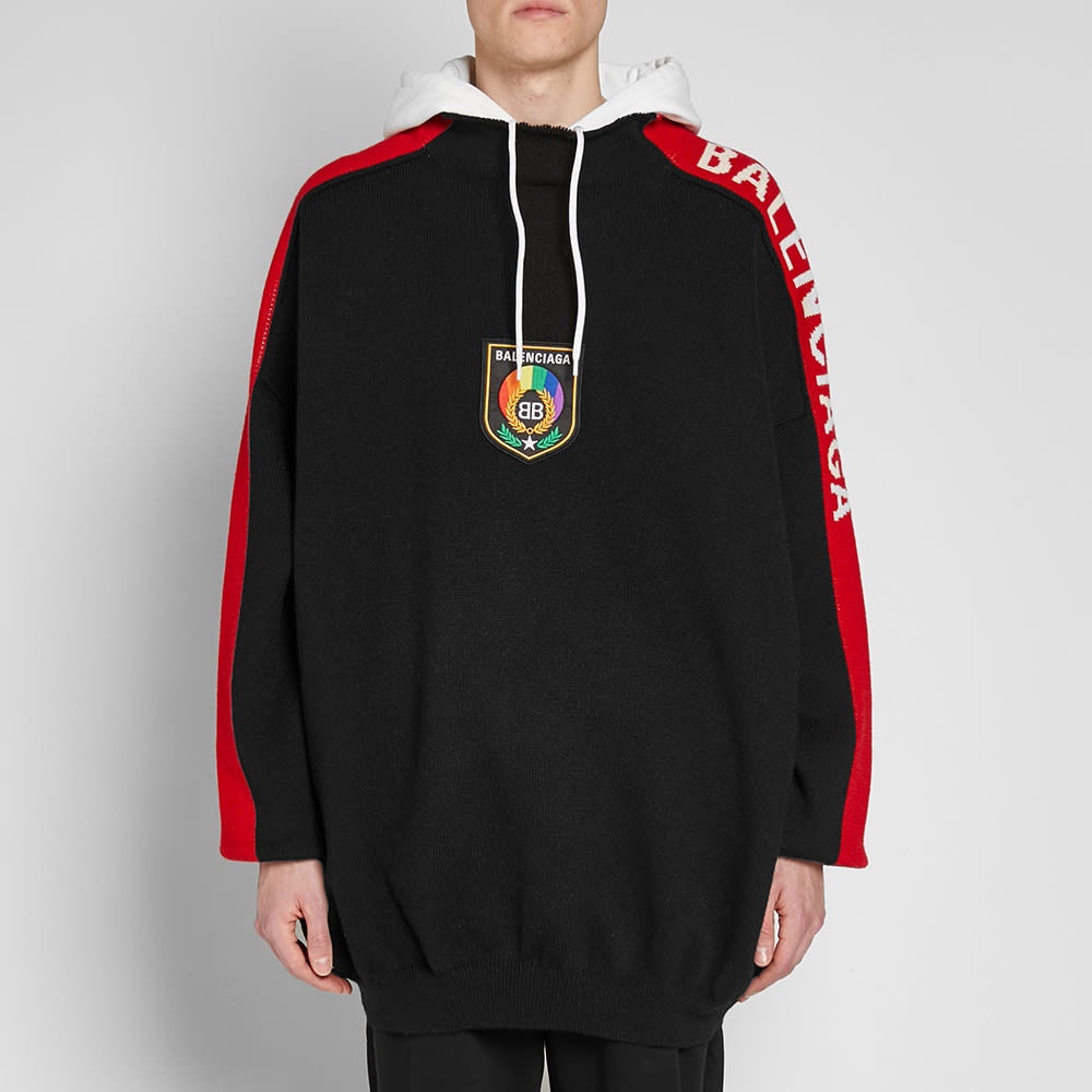 Balenciaga Knitted Crest Logo Hoody - 6