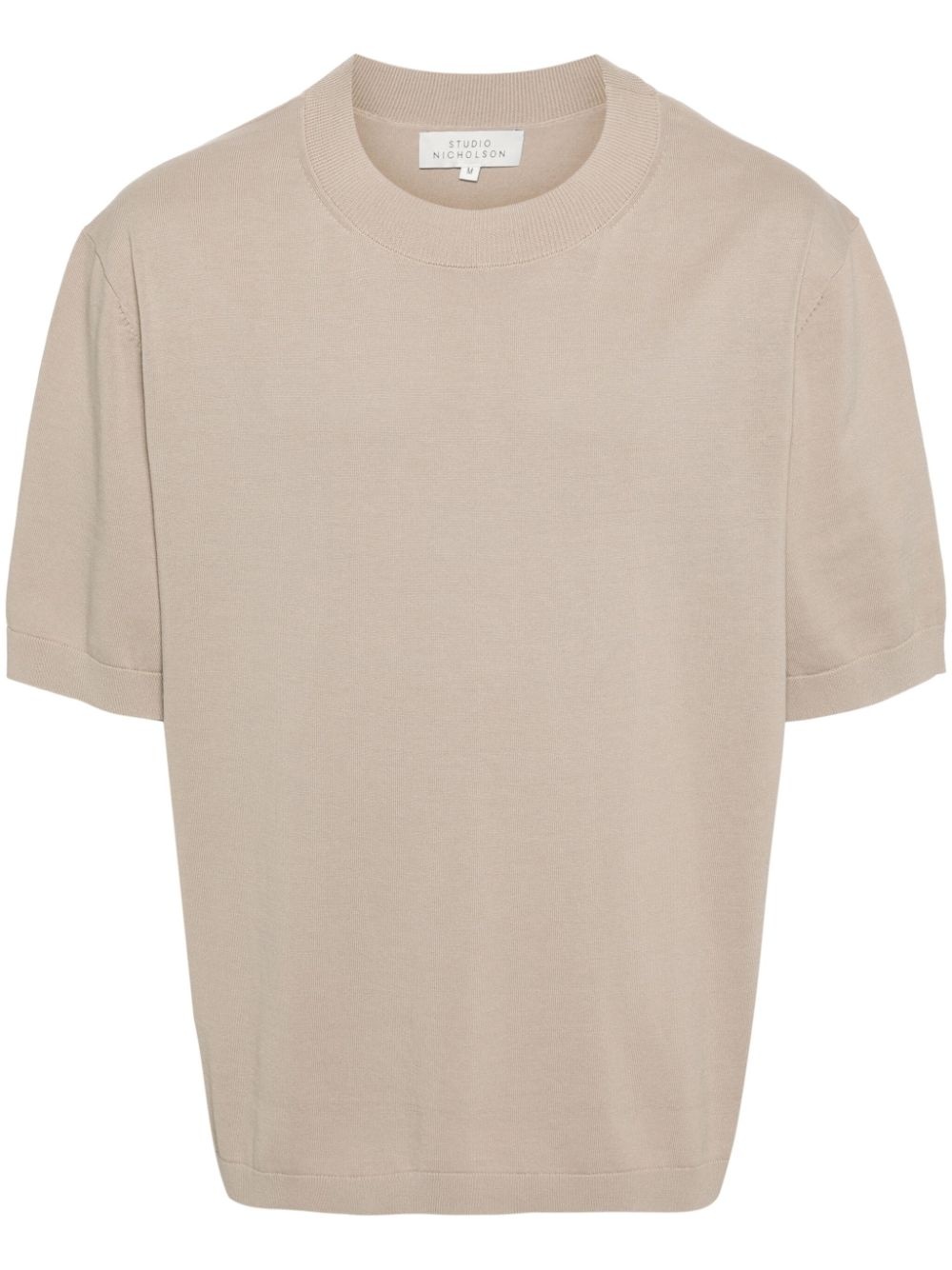 fine-ribbed cotton T-shirt - 1