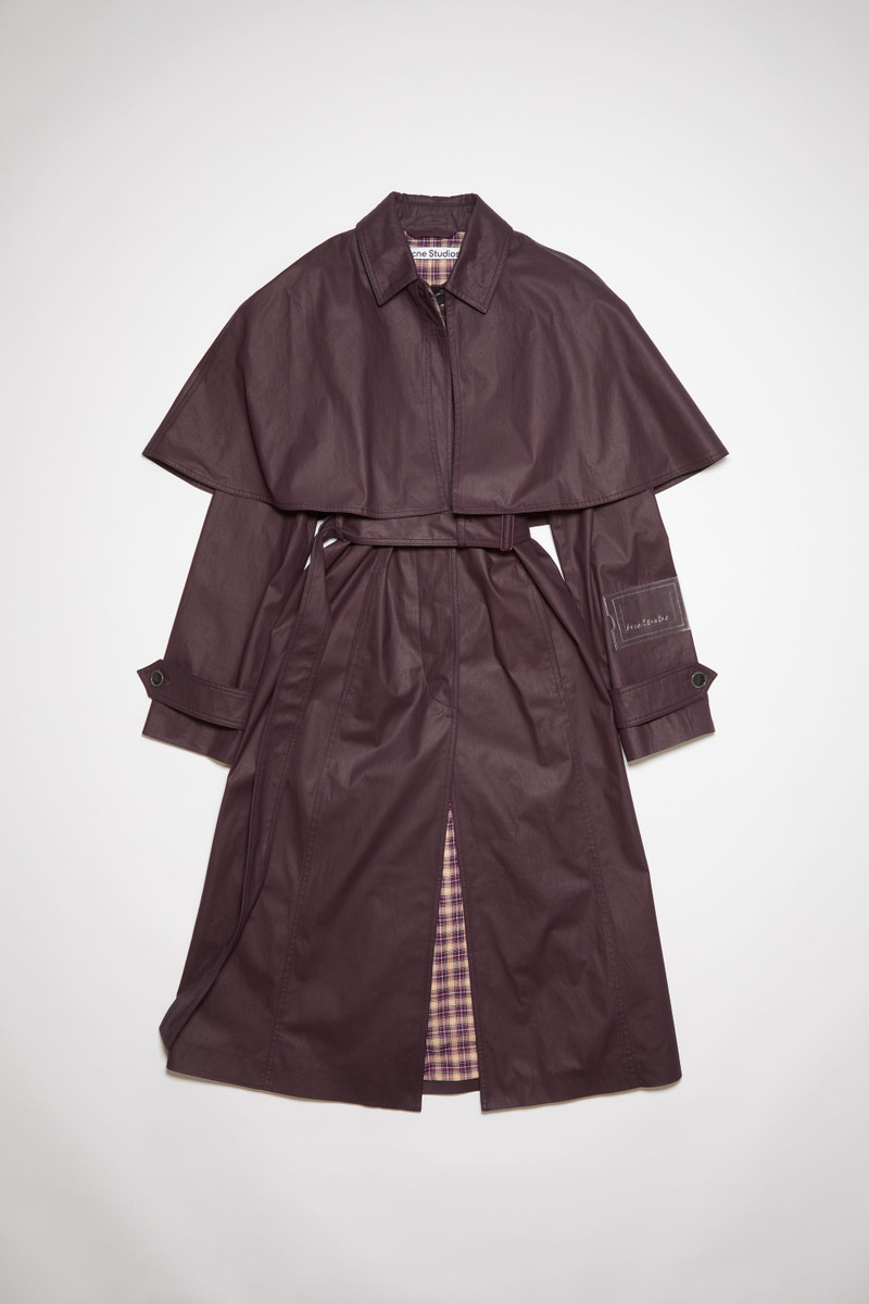 Belted trench coat - Aubergine purple 1