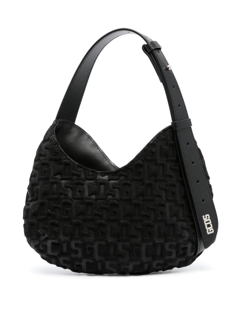 Comma monogram-embossed small shoulder bag - 1