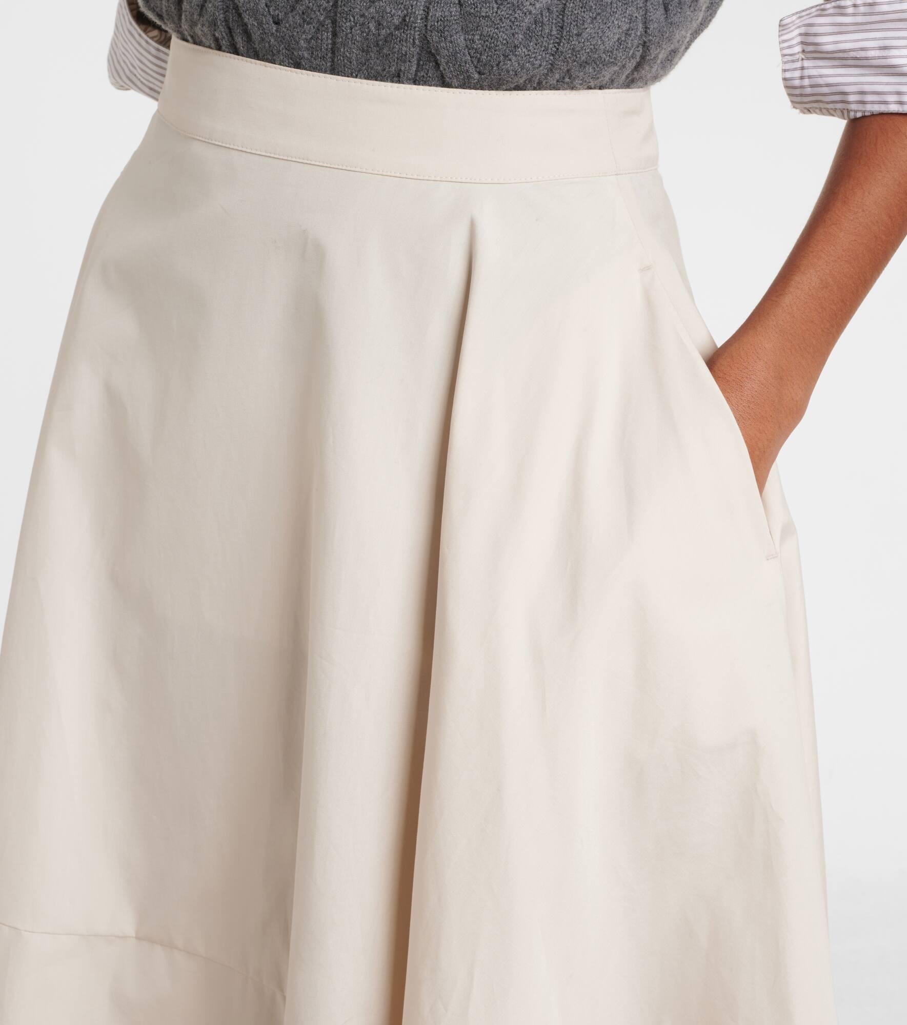 Desy cotton poplin midi skirt - 4