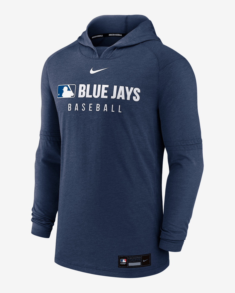 Toronto Blue Jays Authentic Collection Men's Nike Dri-FIT MLB Pullover Hoodie 1